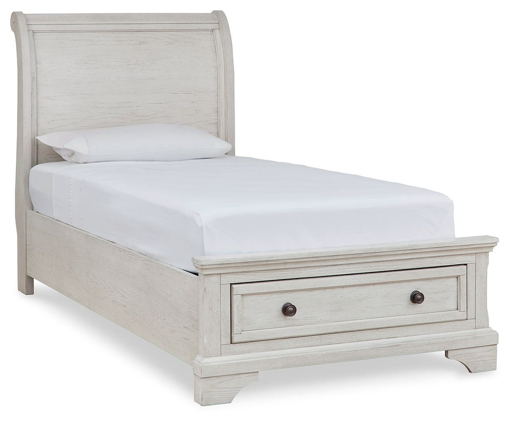 Robbinsdale - Sleigh Bed #twin #2storagedrawers