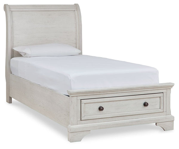 Robbinsdale - Sleigh Bed #twin #2storagedrawers