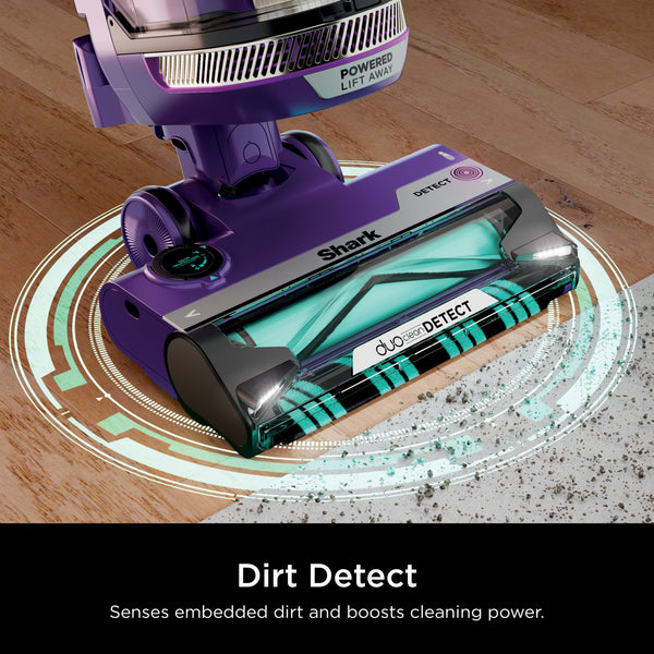 Shark - PowerDetect Upright Vacuum with DuoClean Detect Technology, Self-Cleaning Brushroll, and XL Dustcup - Eggplant