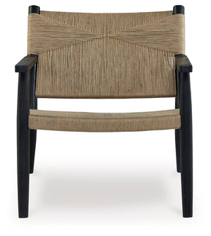 Halfmore - Sillón decorativo - Negro / Natural