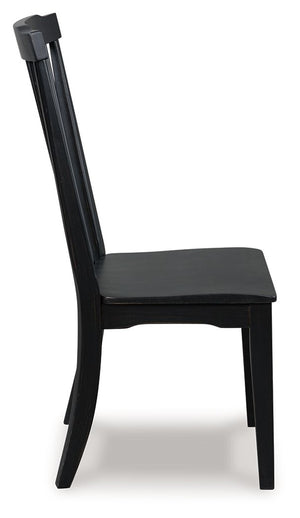 Greddinton - Dining Room Side Chair (Set of 2) #black