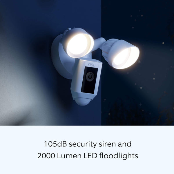 Ring - Floodlight Cam Plus Outdoor Wired 1080p Surveillance Camera - Black
