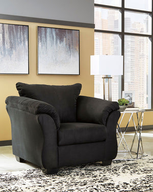Darcy - Living Room Set #black #4pc.sofa,loveseat,chair,ottoman