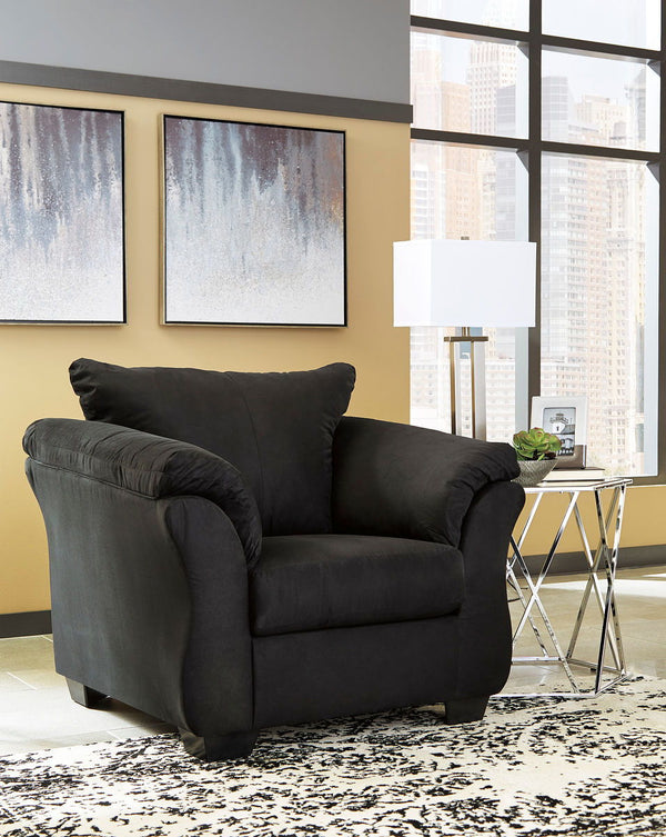 Darcy - Living Room Set #black #4pc.sofa,loveseat,chair,ottoman
