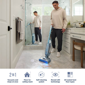 Shark - AquaReach Cordless Vacuum and Mop, with Extendable Reach Wand - Blue