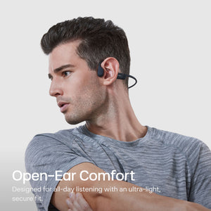 Shokz - OpenRun Wireless Bone Conduction Open-Ear Bluetooth Endurance Headphones (USB-Charging) - Black