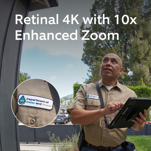 Ring - Wired Doorbell Pro (3rd Gen) — Retinal 4K for ultra-clear video, 10x Zoom, Night Vision for color in near dark - Deep Silver