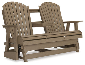 Hyland Wave - Glider Loveseat #darkbrown