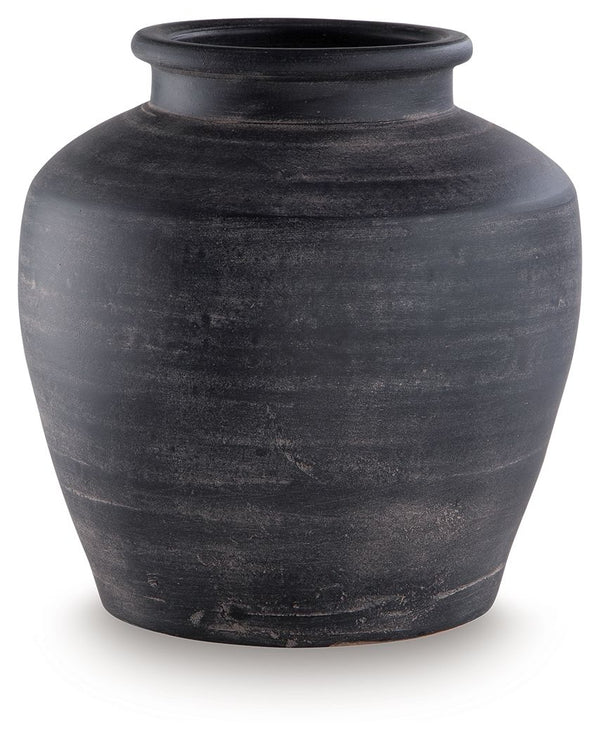 Meadie - 12" Vase #black