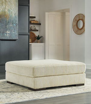 Lindyn - Oversized Accent Ottoman #beige
