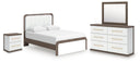 Kendanport - Upholstered Bedroom Set #4pc.bed,dresser,mirror,nightstand #queen