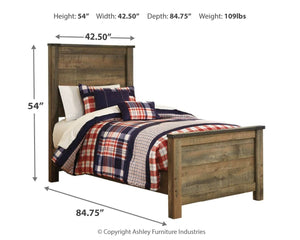 Trinell - Panel Bed #twin #none