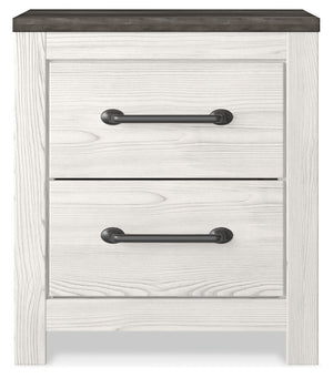 Gerridan - Two Drawer Night Stand - White / Gray