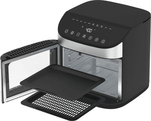 bella PRO - 12.6-qt. Air Fryer Oven: Air Fry, Roast, Broil, Bake, Dehydrate, Toast, Rotisserie + Keep Warm, Reheat & Pizza Functions - Stainless Steel