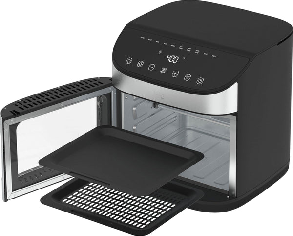 bella PRO - 12.6-qt. Air Fryer Oven: Air Fry, Roast, Broil, Bake, Dehydrate, Toast, Rotisserie + Keep Warm, Reheat & Pizza Functions - Stainless Steel