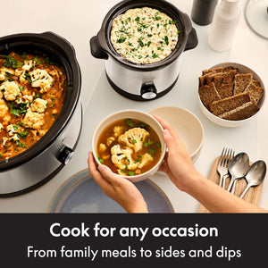 bella PRO - 6-qt. & 2-qt. Slow Cooker Duo - Stainless Steel
