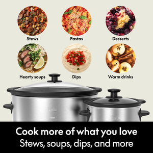 bella PRO - 6-qt. & 2-qt. Slow Cooker Duo - Stainless Steel