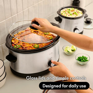 bella PRO - 6-qt. & 2-qt. Slow Cooker Duo - Stainless Steel