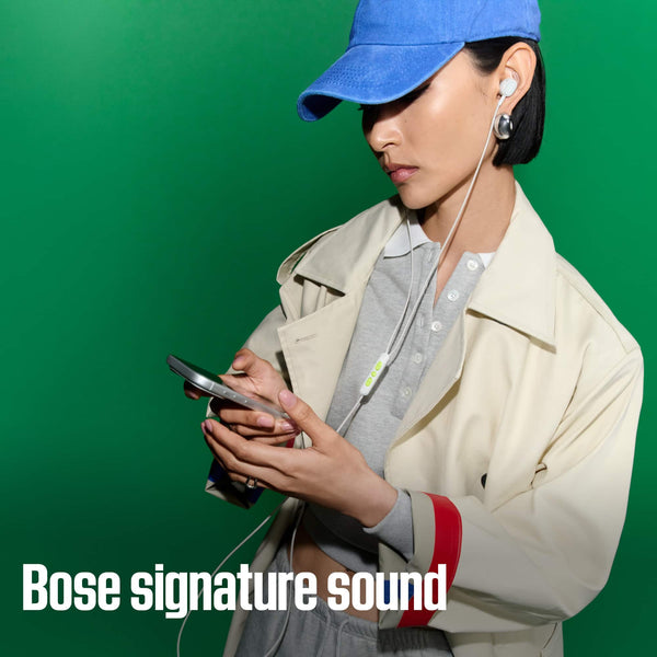 Bose - Noise Cancelling USB-C Wired Earbuds with In-Line Microphone and Remote - White