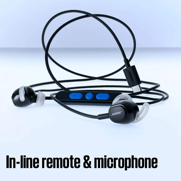 Bose - Noise Cancelling USB-C Wired Earbuds with In-Line Microphone and Remote - White