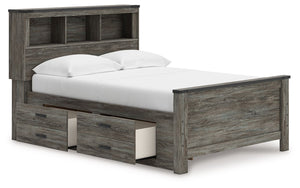 Frandern - Bookcase Panel Bed #2drawers