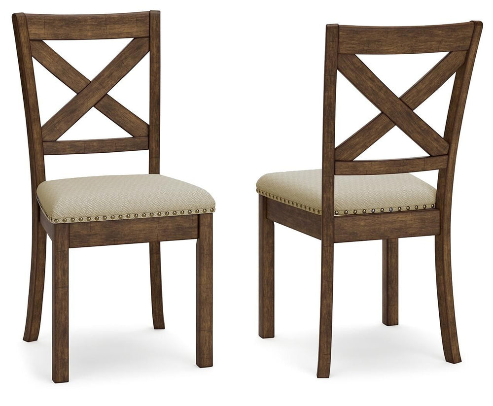 Moriville - Silla de comedor tapizada (juego de 2) - Beige