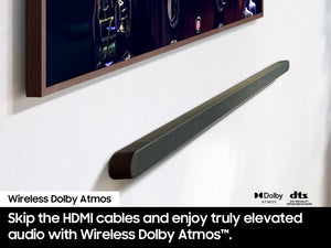 Samsung - HW-S800D 3.1.2 Channel Q-Series Ultra Slim Soundbar with Wireless Subwoofer, Dolby Atmos and Q-Symphony - Titan Black