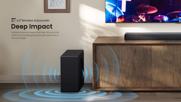 Hisense - AX3120Q 3.1.2 Channel Soundbar with Wireless Subwoofer, Hi-Concerto, Dolby Atmos, DTS: X, and AI EQ Mode - Black