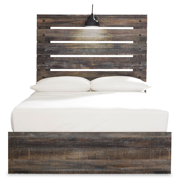 Drystan - Panel Bed #full #2sidedrawers|4sidedrawers