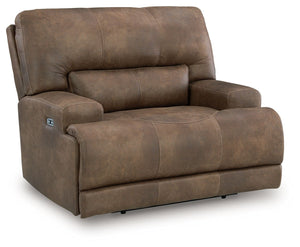 Sillón reclinable eléctrico Beckley Place con reposacabezas ajustable - Color tierra