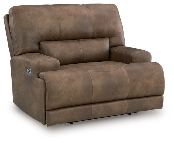 Sillón reclinable eléctrico Beckley Place con reposacabezas ajustable - Color tierra