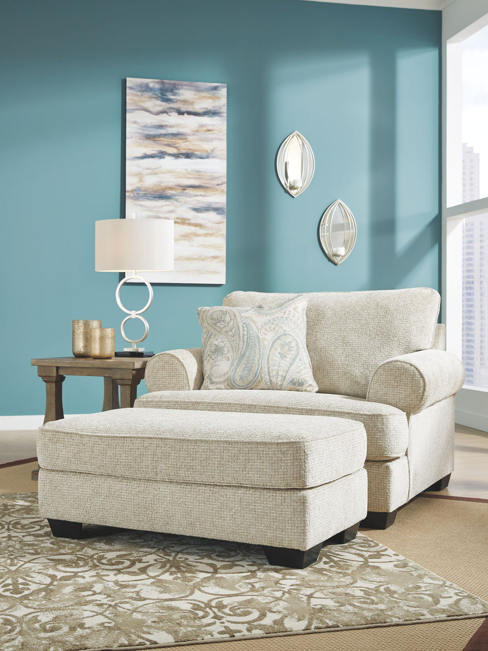 Monaghan - Living Room Set #2pc.chairandahalf,ottoman