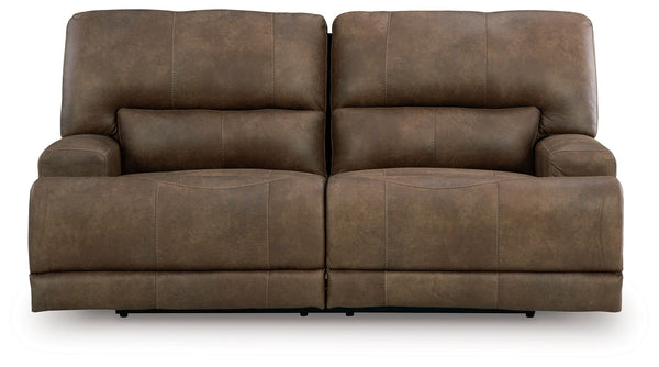 Sofá reclinable eléctrico de 2 plazas Beckley Place con reposacabezas ajustable - Earth