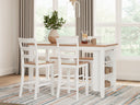 Gesthaven - Rectangular Dining Room Counter Set #white