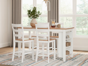 Gesthaven - Rectangular Dining Room Counter Set #white