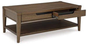 Roanhowe - Mesa de cóctel rectangular - Marrón