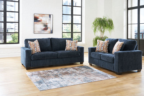 Aviemore - Living Room Set #blue #2pc.sofa,loveseat