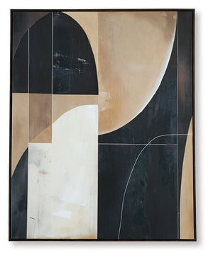 Ewanford - Arte de pared - Negro / Marrón / Bronceado