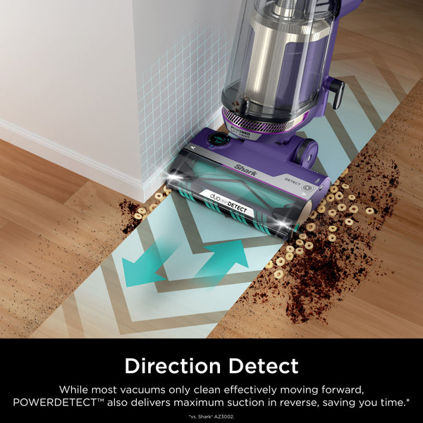 Shark - PowerDetect Upright Vacuum with DuoClean Detect Technology, Self-Cleaning Brushroll, and XL Dustcup - Eggplant