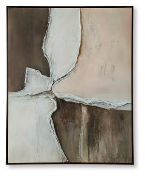 Junward - Arte de pared - Marrón / Canela / Blanco