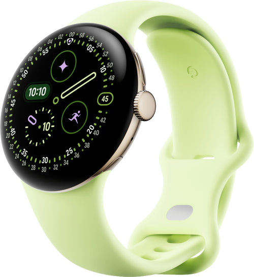 Google - Pixel Watch 4 (41mm) - Wi-Fi - Champagne Gold Case - Lemongrass Band - (2025)