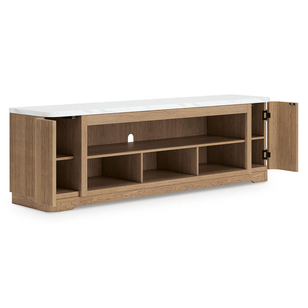 Mueble de TV Camdill - Opción de Chimenea - Marrón Claro