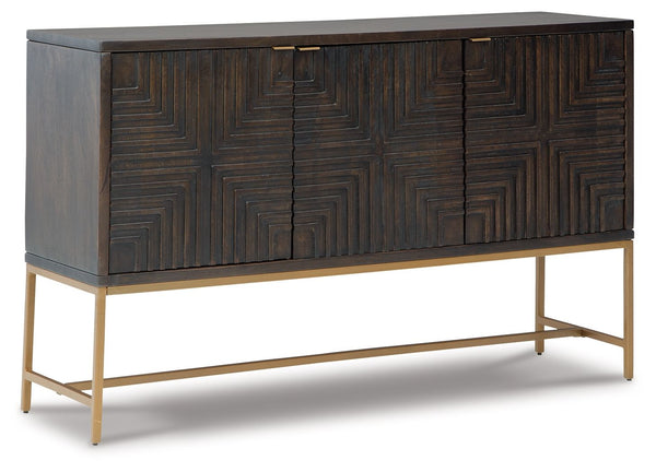 Elinmore - Gabinete decorativo - Acabado marrón / dorado