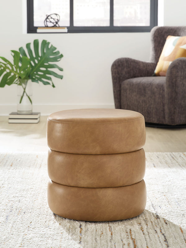Ummi - Swivel Accent Ottoman #lightbrown