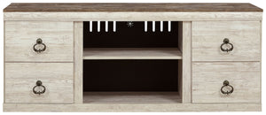 Willowton - TV Stand With Fireplace Option #lightbrown #60''wx15''dx25''h
