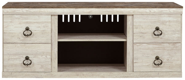 Willowton - TV Stand With Fireplace Option #lightbrown #60''wx15''dx25''h