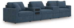 Modmax - 5 Piece Sectional #blue #5pc.sectionalwithaudiosystemandwithstorageconsole