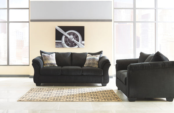 Darcy - Living Room Set #black #2pc.sofa,loveseat