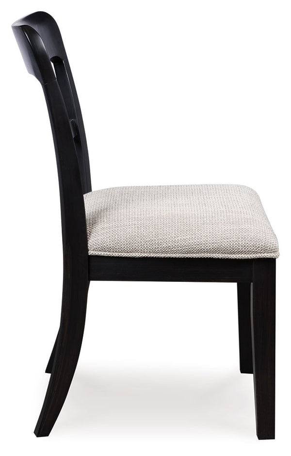 Greddinton - Upholstered Dining Side Chair (Set of 2) #black