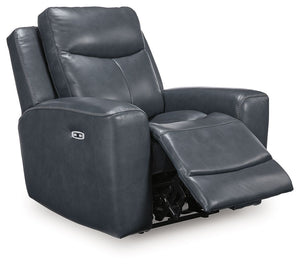 Bexhurst - Power Recliner With Adjustable Headrest #blue